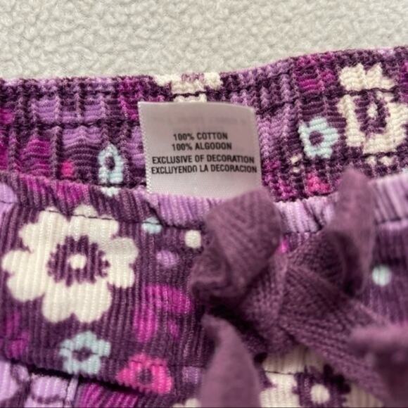 Carter’s Purple Floral Corduroy Ruffle Skirt Baby Size 12 Months - Picture 6 of 8